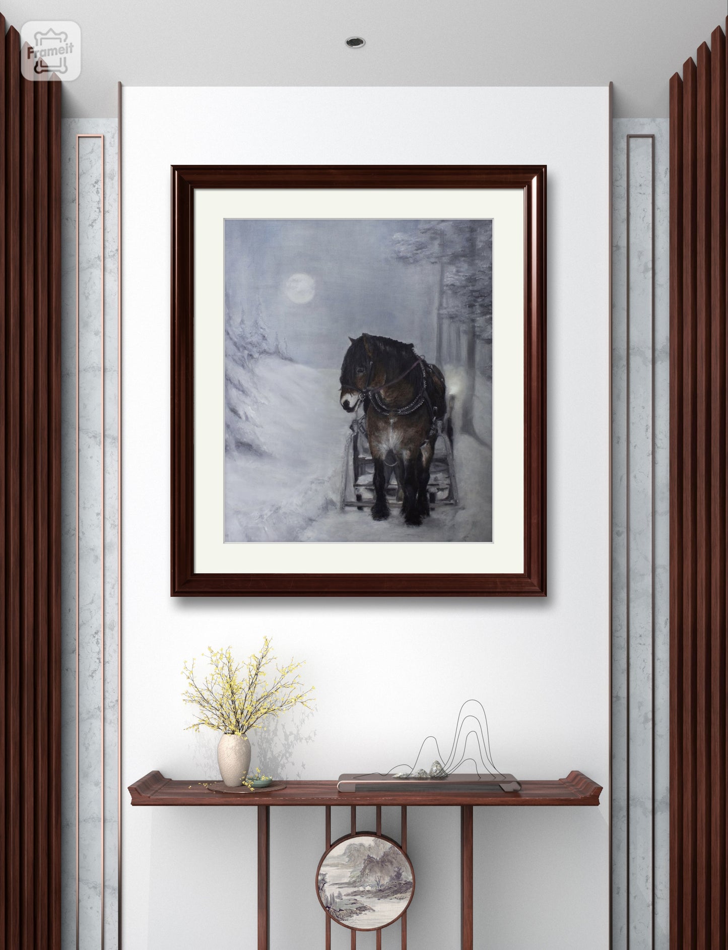 Slädetur i skymningen